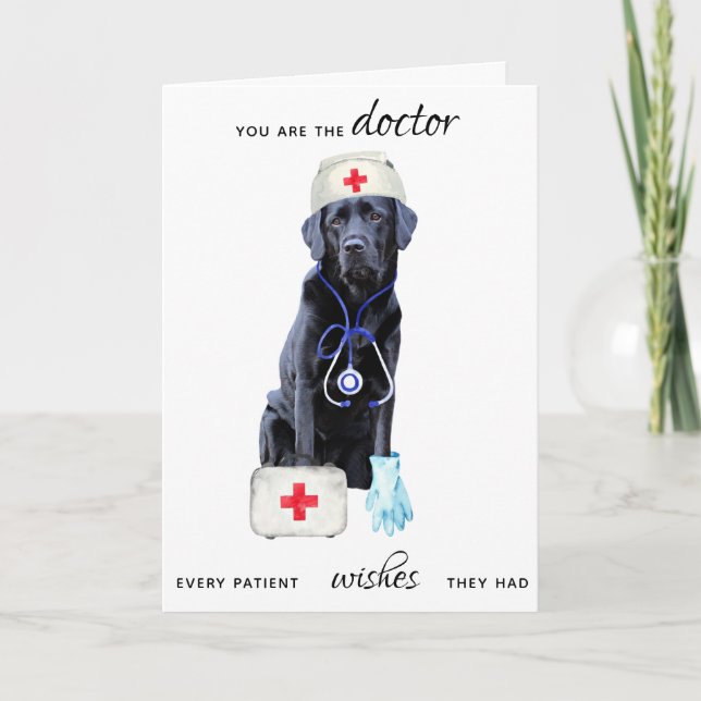 Tarjeta de agradecimiento a un Médico profesional  (Anverso)
