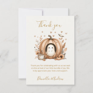 Tarjeta De Agradecimiento A un pequeño botín casi se le debe Baby Shower boh