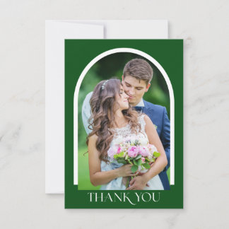 Tarjeta de agradecimiento a un simple Boda de foto