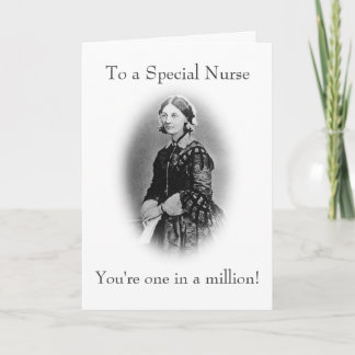 Tarjeta De Agradecimiento A una enfermera especial-Florence Nightingale