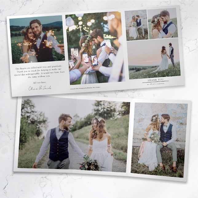 Tarjeta de agradecimiento a varios Bodas de fotos (Subido por el creador)