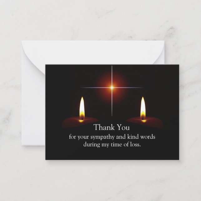 Tarjeta de agradecimiento a Velas de luto (Anverso)