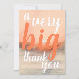 Tarjeta De Agradecimiento A Very Big Thank You Ocean Sunset Appreciation