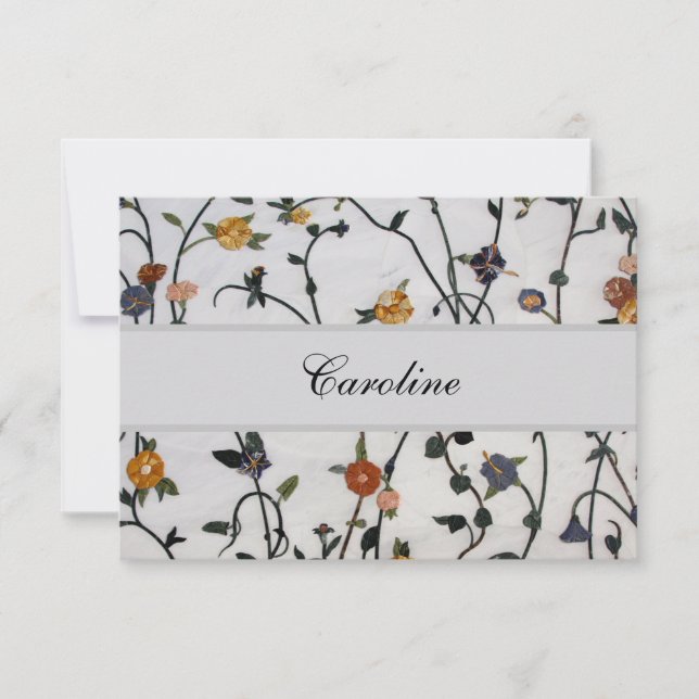 Tarjeta de agradecimiento a Vines Planos Embroiado (Anverso)