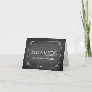 Tarjeta de agradecimiento a Vintage Chalkboard