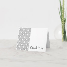 Tarjeta de agradecimiento a Vintage Circle Pattern