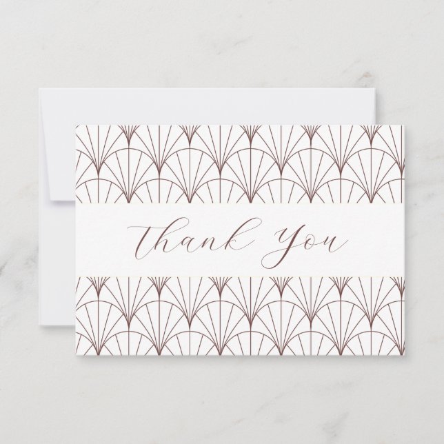Tarjeta de agradecimiento a Vintage Fan Pattern (Anverso)