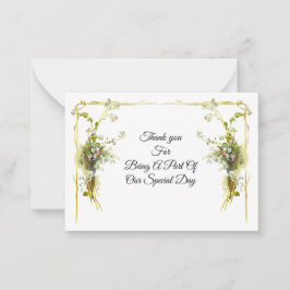 Tarjeta de agradecimiento a Vintage Floral Corner