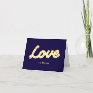 Tarjeta de agradecimiento a Vintage Marquee Lights