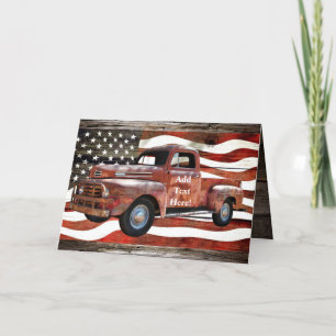 Tarjeta de agradecimiento a Vintage Red Truck Amer
