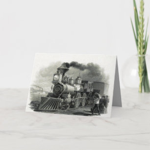 Tarjeta de agradecimiento a Vintage Steam Train