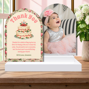 Tarjeta de agradecimiento a Vintage Strawberry Fir