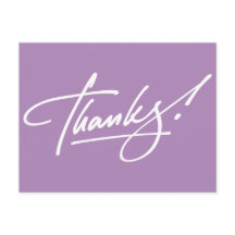 Tarjeta de agradecimiento a violeta africana con e