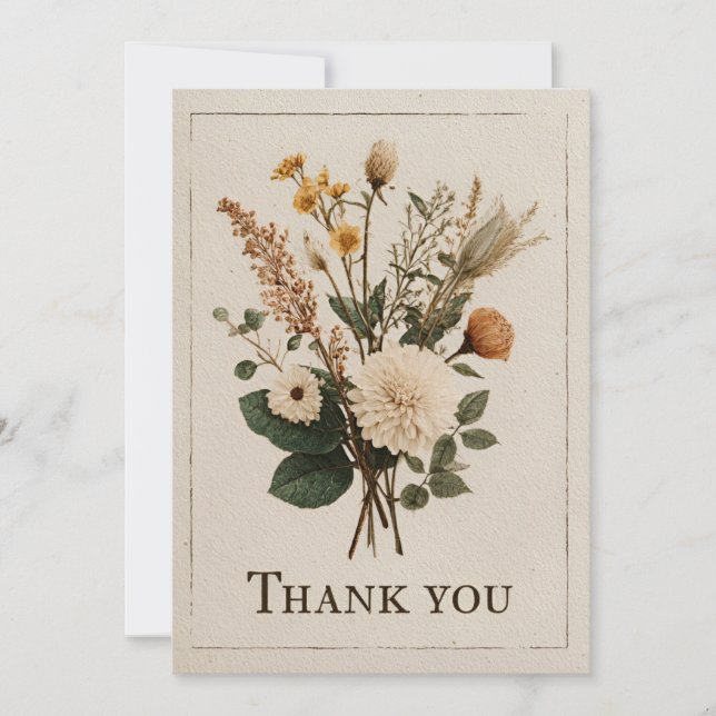 Tarjeta de agradecimiento a Wildflower Bouquet (Anverso)
