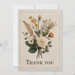 Tarjeta de agradecimiento a Wildflower Bouquet
