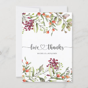 Tarjeta de agradecimiento a Wildflower Meadow Boda