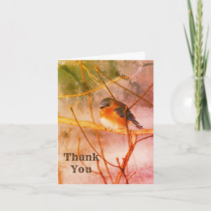 Tarjeta de agradecimiento a Winter Bluebird Nature