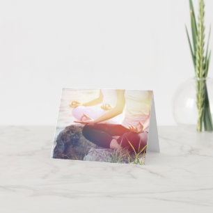 Tarjeta de agradecimiento a Yoga Meditation round 