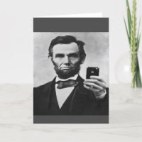 Abe Lincoln con teléfono celular