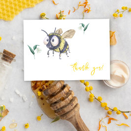 Tarjeta De Agradecimiento Abeja de burbujas acuáticas - gracias