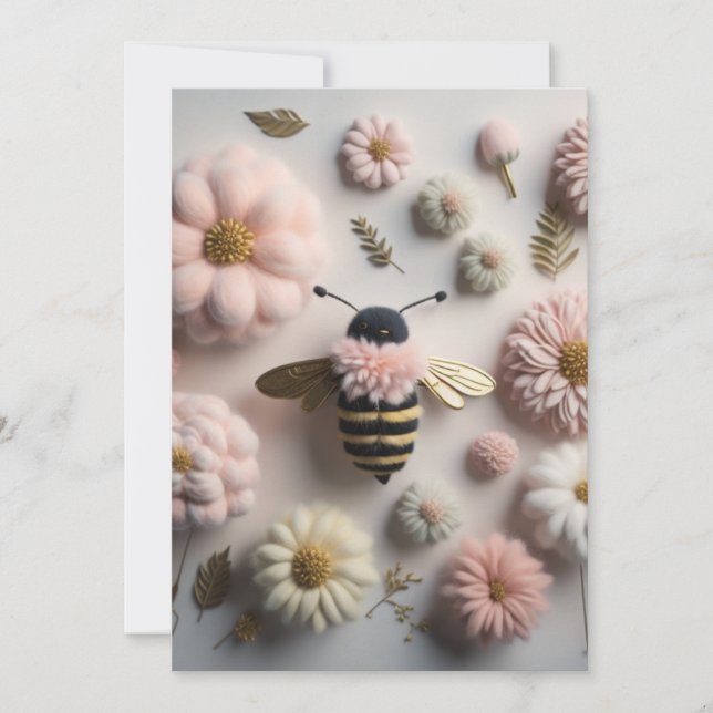 Tarjeta De Agradecimiento Abeja Feliz  (Anverso)