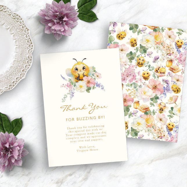 Tarjeta de agradecimiento Abeja Linda (Cute Bee Thank You Card
)