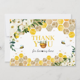 Tarjeta De Agradecimiento Abeja Mamá De Baby Shower Para Ser Neutral De Géne