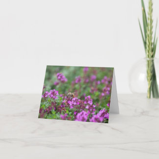 Tarjeta De Agradecimiento Abeja Melífera Recolectando Néctar