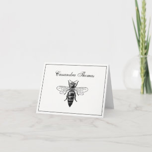 Tarjeta De Agradecimiento Abeja Reina Heraldica Marco de Escudo de Armas H