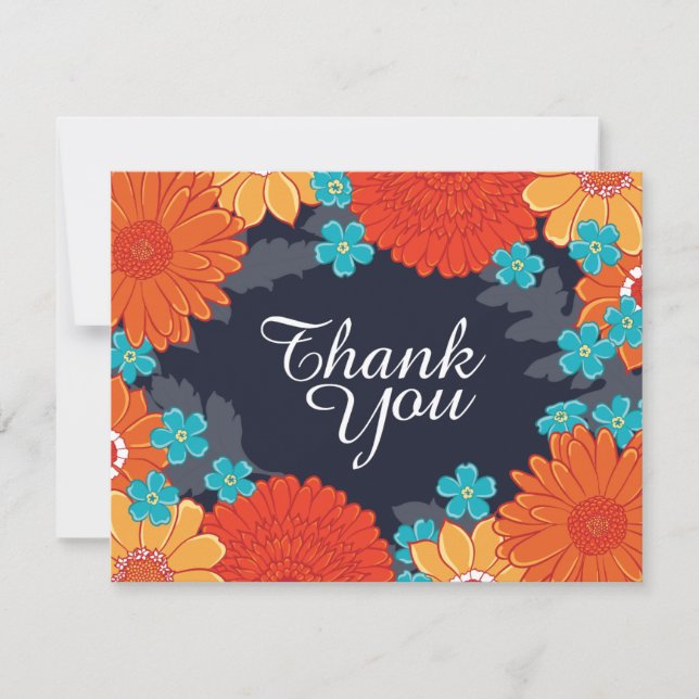 Tarjeta De Agradecimiento Abejas y flores Gracias (Anverso)