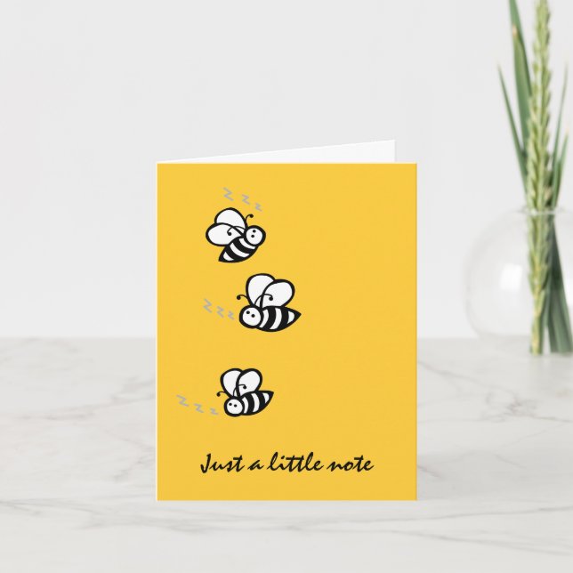 Tarjeta De Agradecimiento Abejas zumbantes (Anverso)