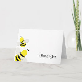 Tarjeta De Agradecimiento Abejorro Amarillo y Negro Gracias