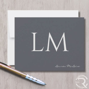 Tarjeta De Agradecimiento Abogado Corporativo Elegante Gris Pizarra