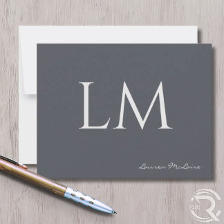 Tarjeta De Agradecimiento Abogado Corporativo Elegante Gris Pizarra