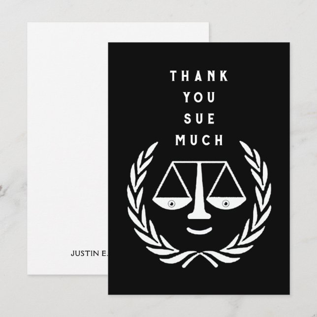 Tarjeta De Agradecimiento Abogado creativo (Anverso / Reverso)