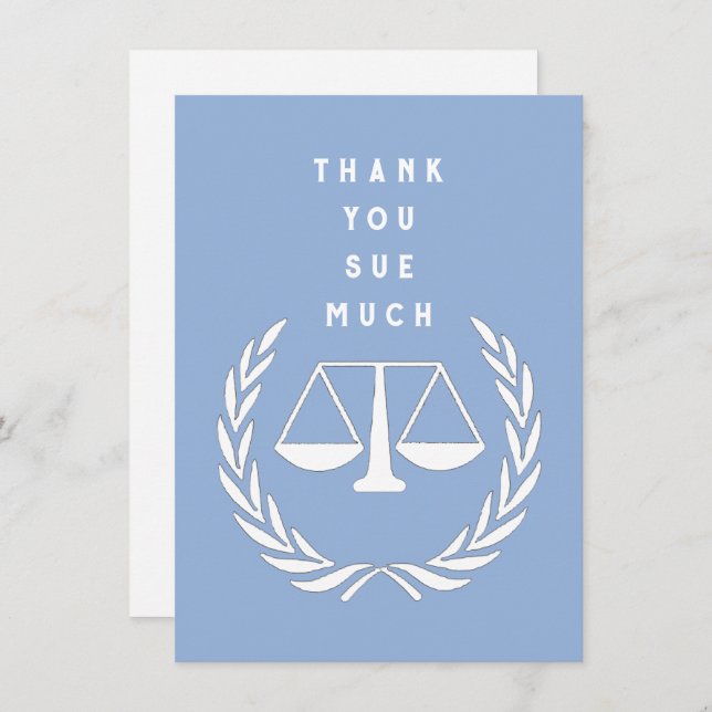 Tarjeta De Agradecimiento Abogado creativo (Anverso / Reverso)