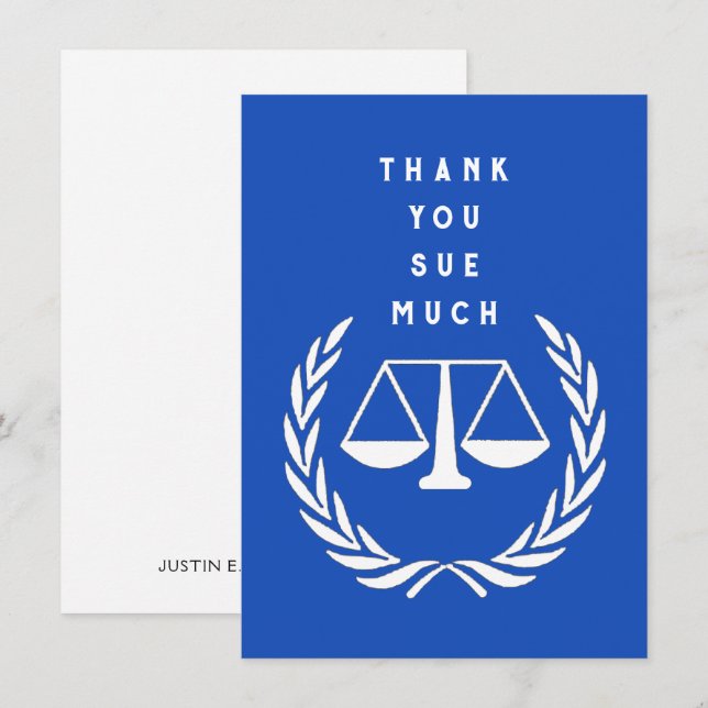 Tarjeta De Agradecimiento Abogado creativo (Anverso / Reverso)