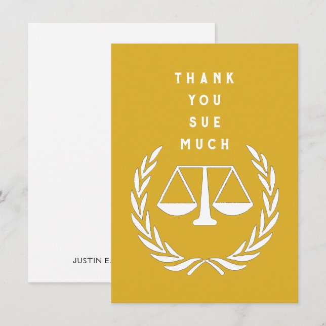 Tarjeta De Agradecimiento Abogado creativo (Anverso / Reverso)