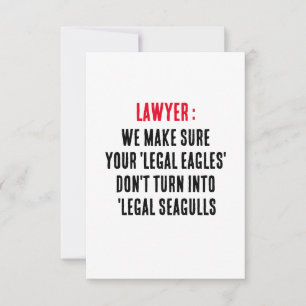 Tarjeta De Agradecimiento Abogado Nos aseguramos de que sus 'águilas legales