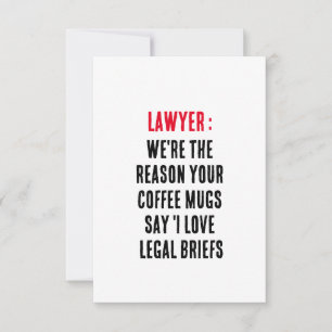 Tarjeta De Agradecimiento Abogado Somos la razón por la que tus tazas de caf