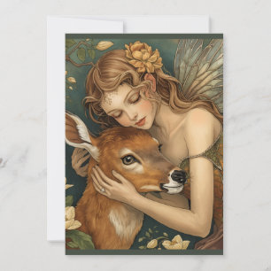 Tarjeta De Agradecimiento Abrazo de Hada-El corazón tierno de la Naturaleza