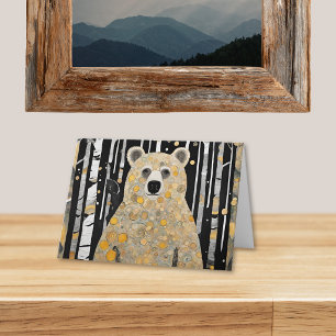 Tarjeta De Agradecimiento Abrazo de oso lindo pensando en ti