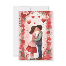 Abrazo eterno: Un beso El día de San Valentín