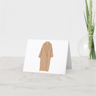 Tarjeta De Agradecimiento Abrigo de primavera largo