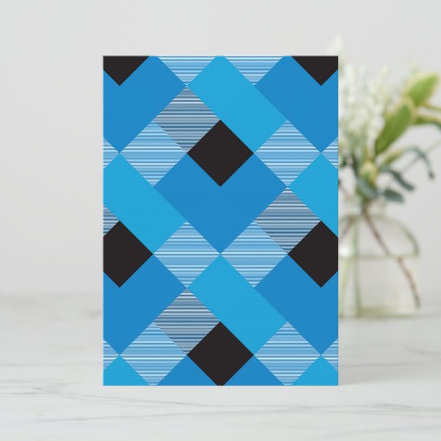 Tarjeta De Agradecimiento Abstracción cuadrada geométrica 3 (Anverso de pie)