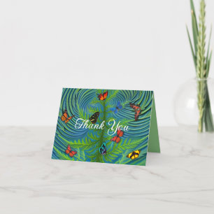 Tarjeta De Agradecimiento Abstract Butterfly Dream Garden