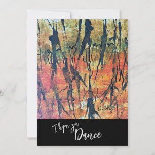 Tarjeta De Agradecimiento Abstract Dancers Note card
