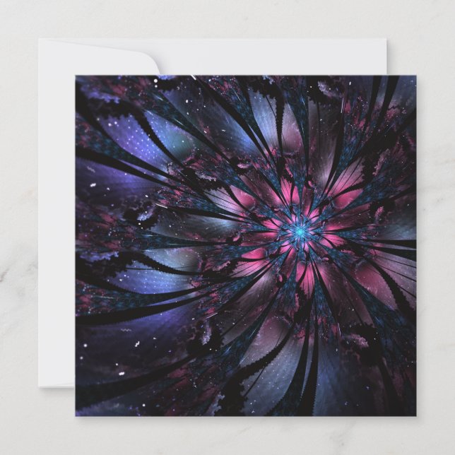 Tarjeta De Agradecimiento Abstract fractal flower design. (Anverso)