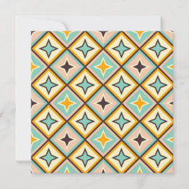 Tarjeta De Agradecimiento Abstract geometric pattern with diamond shapes