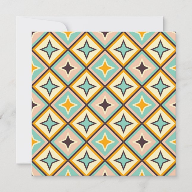 Tarjeta De Agradecimiento Abstract geometric pattern with diamond shapes (Anverso)